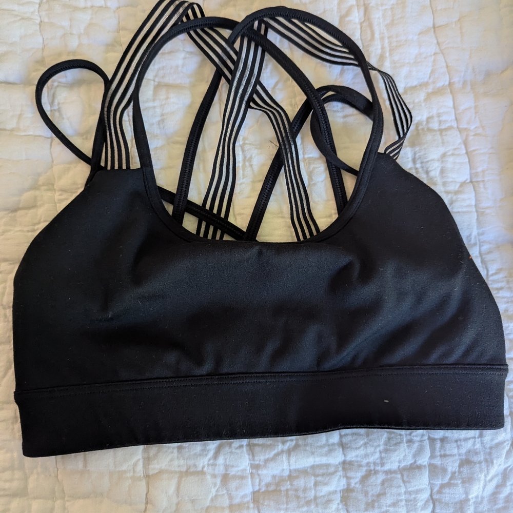 Black Strappy Sports Bra